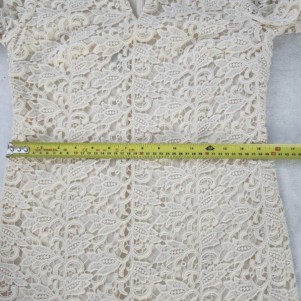 TALBOTS Ivory Lace Shift Dress Wedding Guest Bridal Shower Cocktails Size 2P NWT - Picture 8 of 14